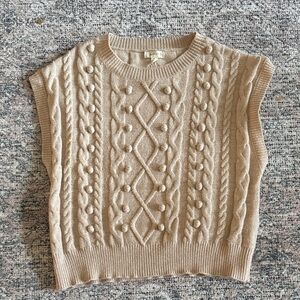 Debut Textured Knit Tan Sweater